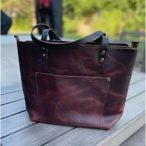 Portland Leather Goods Large Zip Tote
